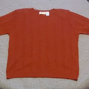 Alfred Dunner Rust Knit Sweater  Sz LG
